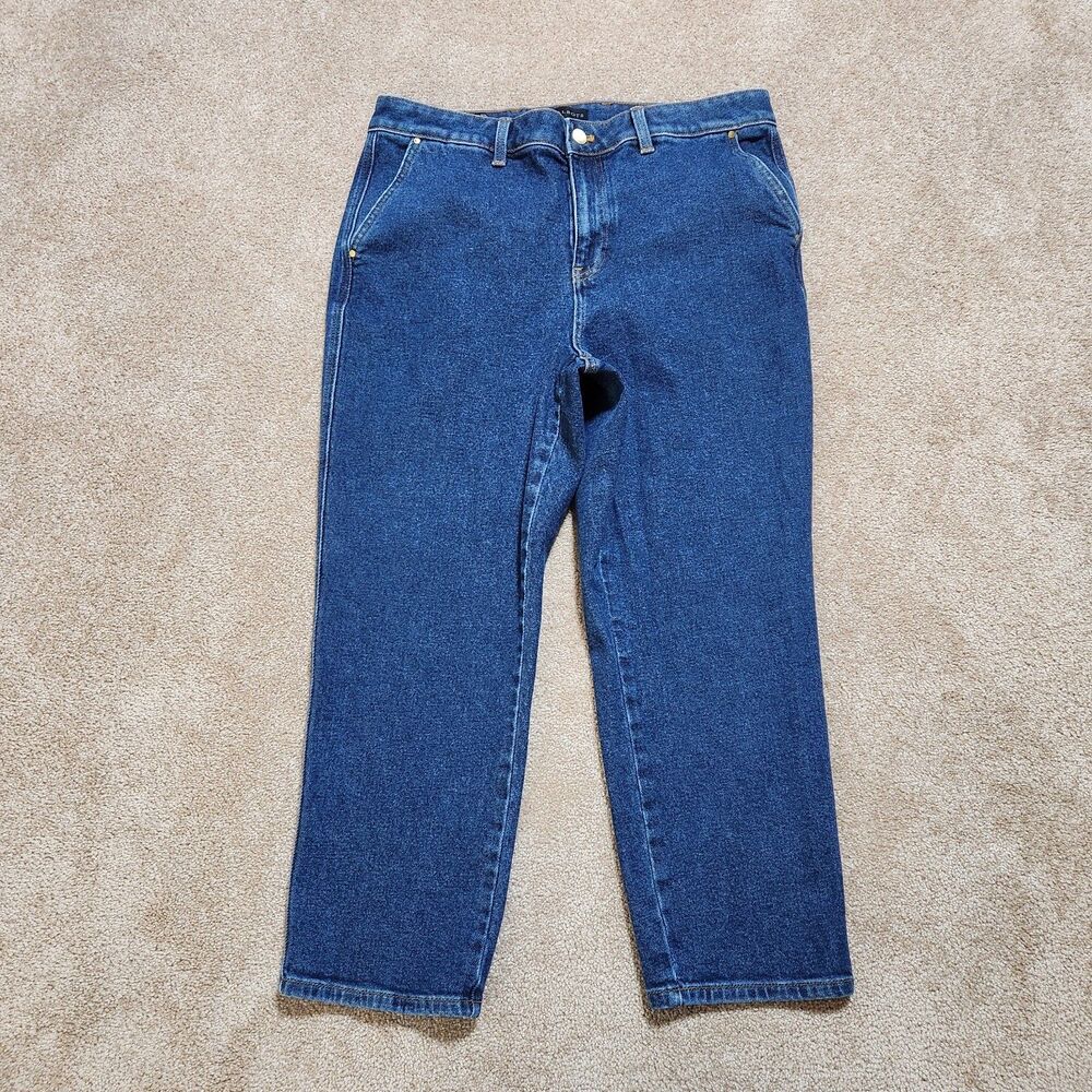 Talbots Jeans Women 14P Wyckoff Wash High Rise Slim Straight Ankle